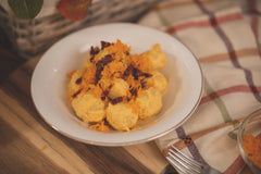 On demand: Stuffed Gnocchi with pumpkin & crispy bacon
