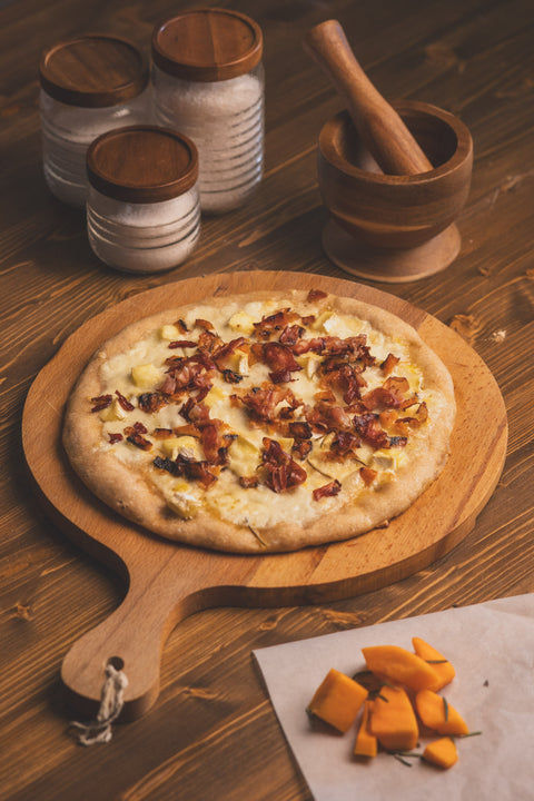 On demand:  Pizza pumpkin, taleggio cheese and speck