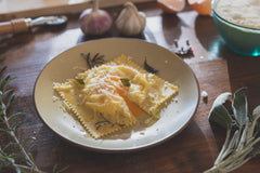 On-Demand : Big Ravioli Cacio and Pepe with Egg Yolk