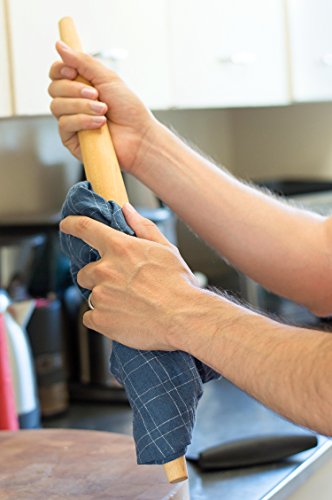 French Rolling Pin for Baking Pizza Dough, Pie & Cookie - Essential Kitchen utensil tools gift ideas for bakers (French Pins 18" inches)