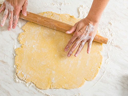 French Rolling Pin for Baking Pizza Dough, Pie & Cookie - Essential Kitchen utensil tools gift ideas for bakers (French Pins 18" inches)