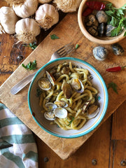 JULY Menu: Vitello tonnato, Pici with clams, Fried Calamari and Tiramisu!!