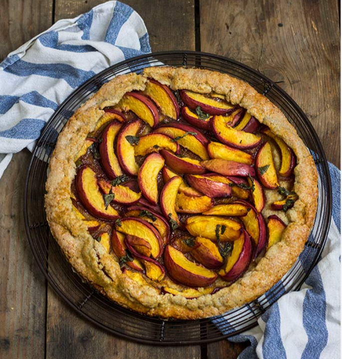 Live June Special -Peach and Basil Galette