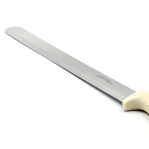 Pampered Chef Bread Carving Cake Slicing Knife 1285 With Sheath USA 14 in  Overall Length 9 in Serrated Hollow Ground Blade Sharp EUC Vintage 